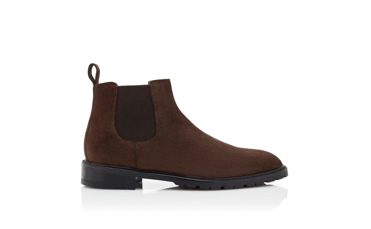 Stivali Ankle in Sueda Marrone