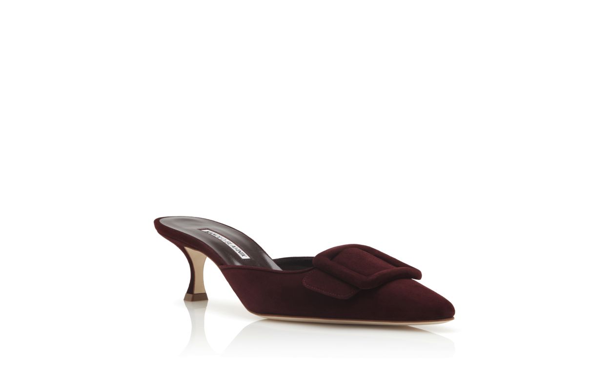 Mules in Suede Marrone