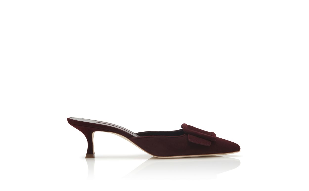 Mules in Suede Marrone