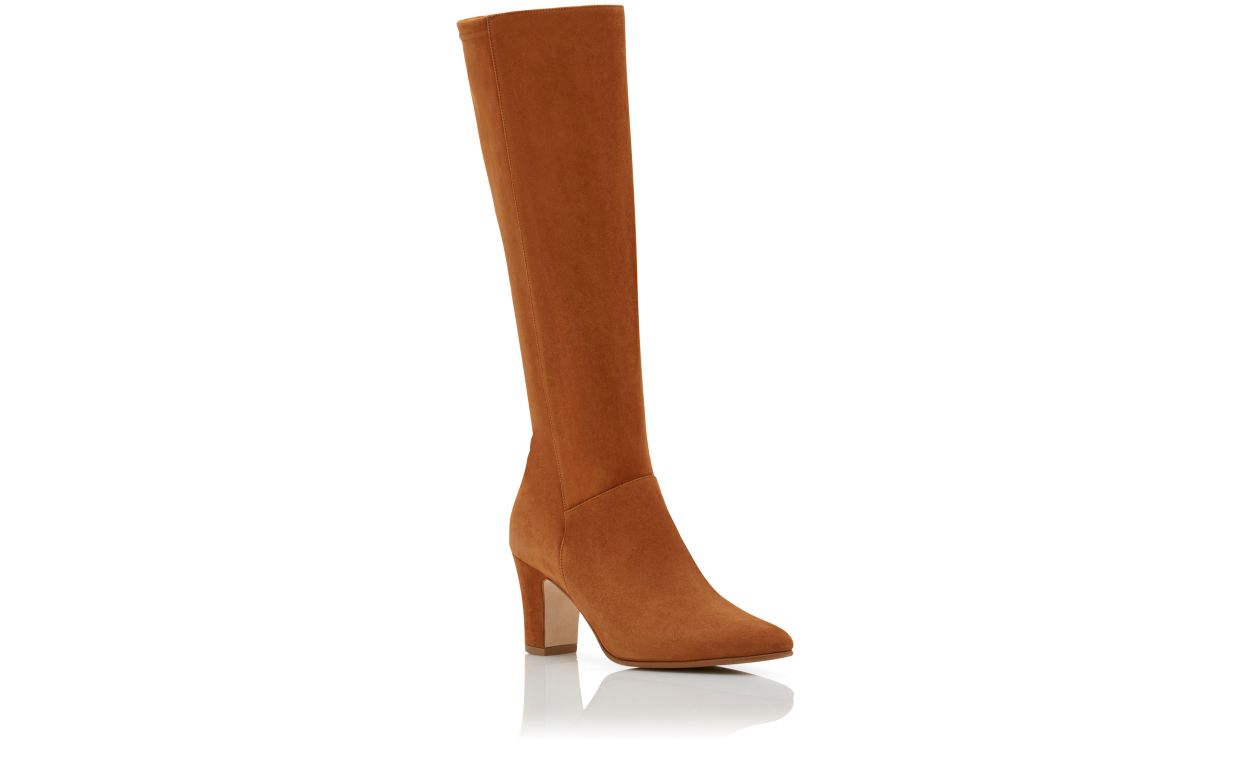 Stivali Al Ginocchio in Suede Marrone