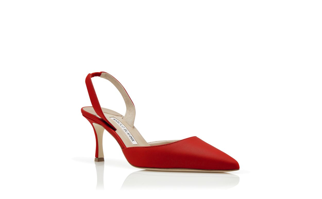 Pumps slingback in pelle nappa rossa