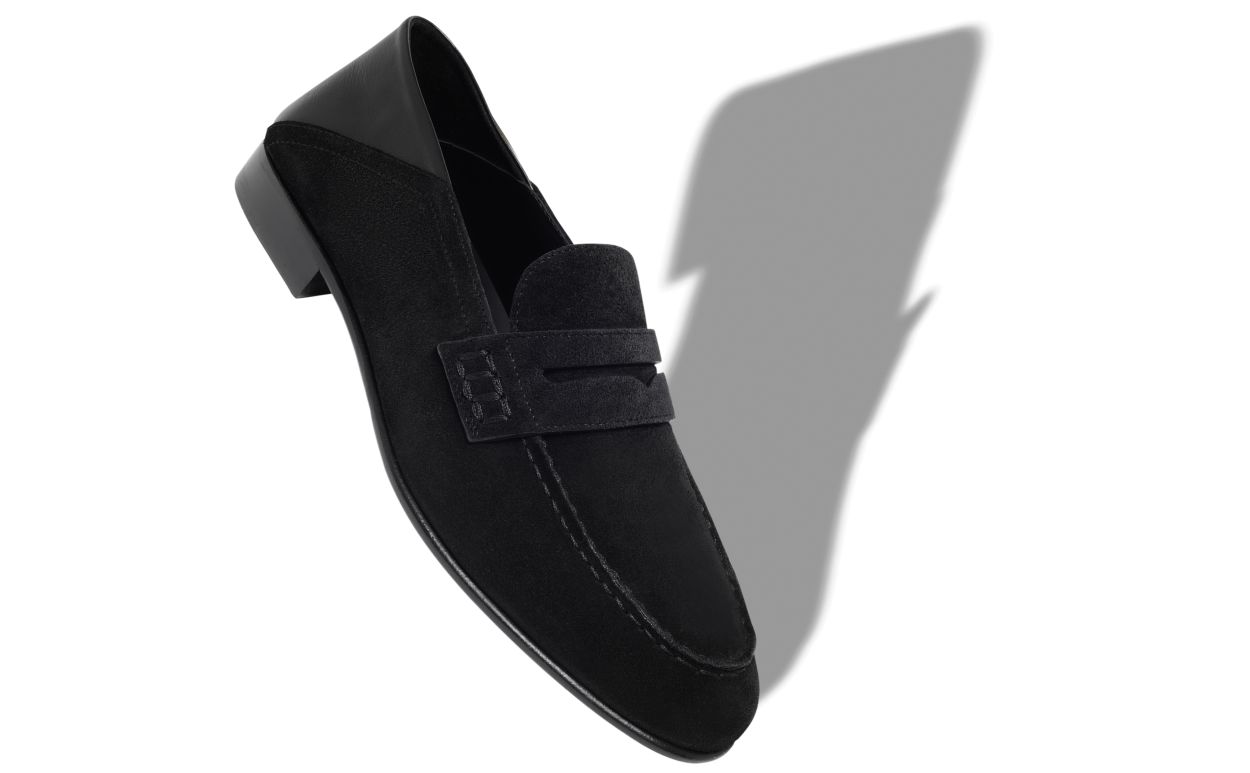 Mocassini in Suede Nero