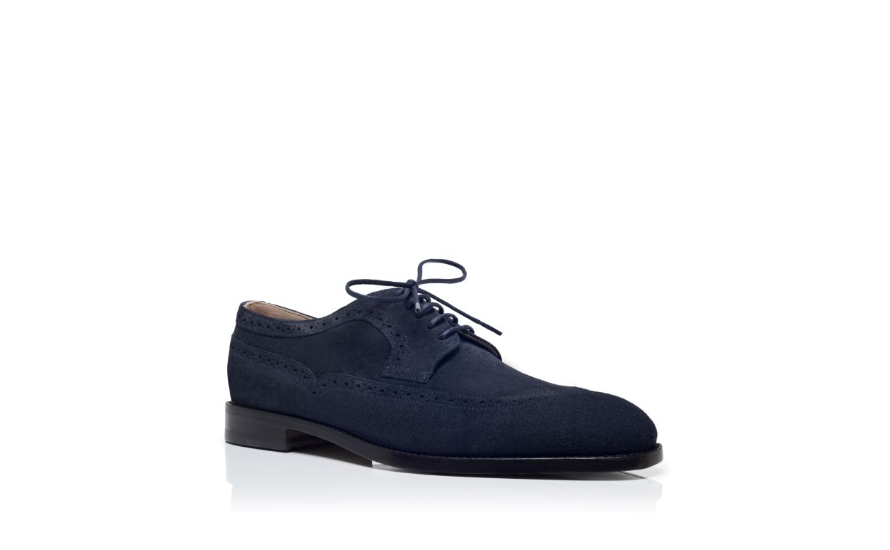 Oxford in Pelle Suede Blu Notte