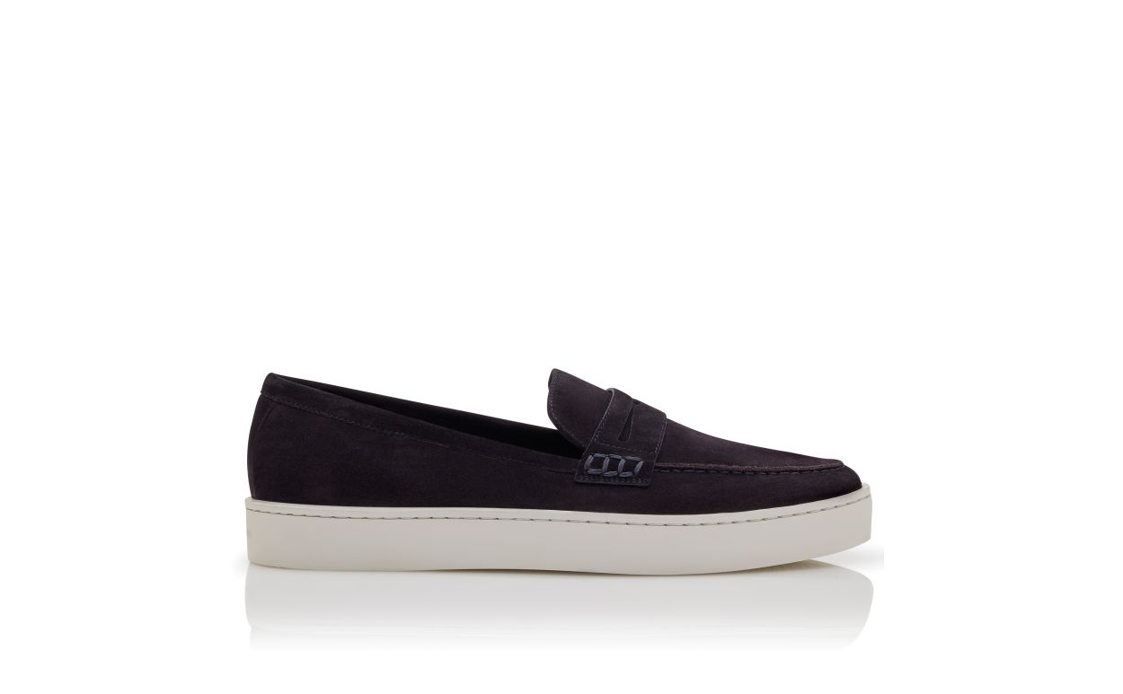 Mocassini Slip-On in Suede Blu Navy