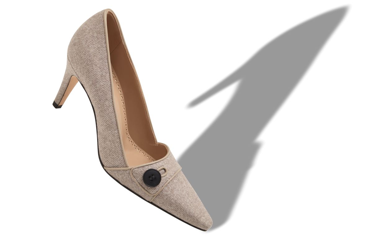 Pumps in Lana Marrone e Grigio
