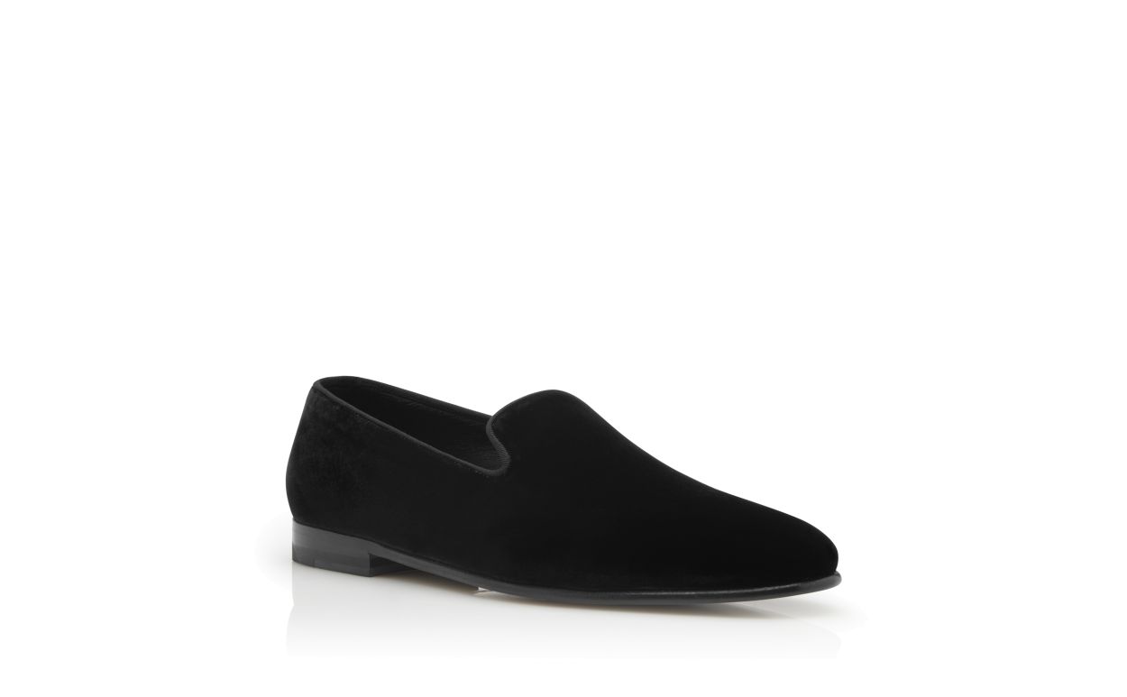 Loafers in velluto nero