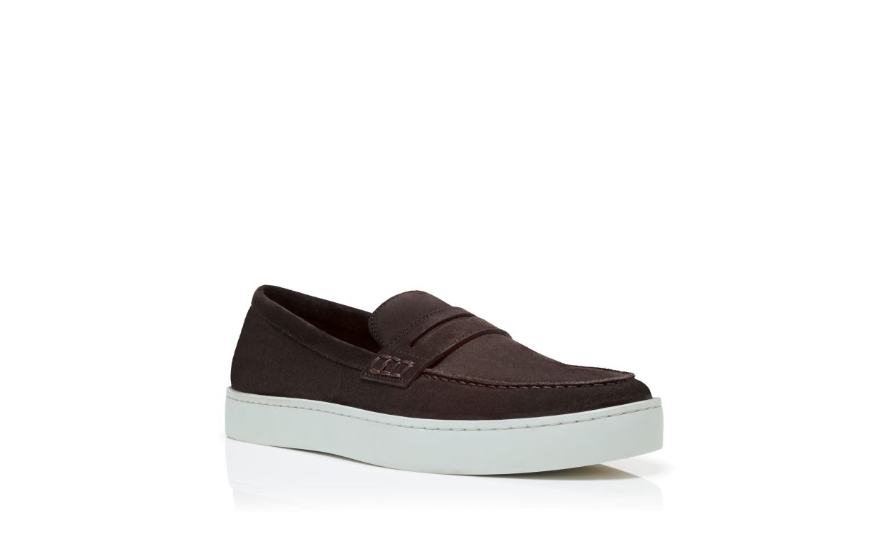 Mocassini in Suede Marrone Scuro