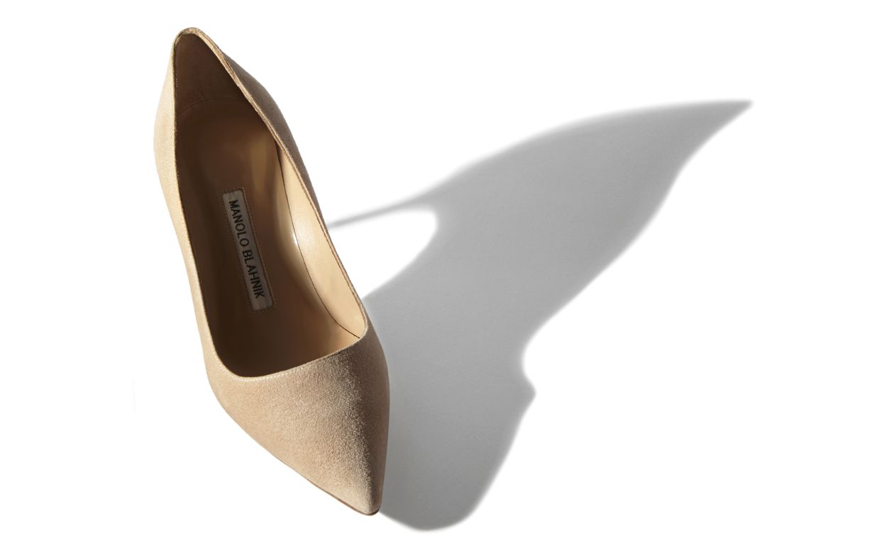 Pumps Punta Tonda in Suede Nude