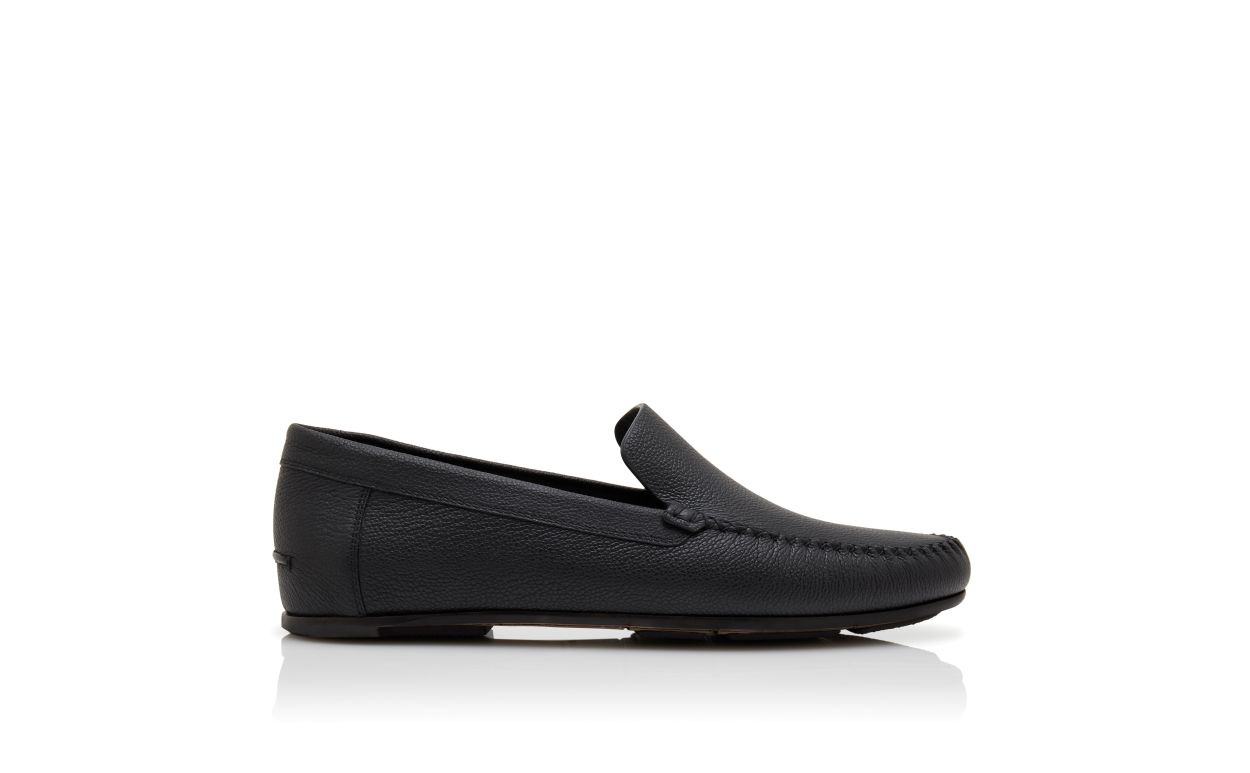 Pantofole in pelle di vitello nera