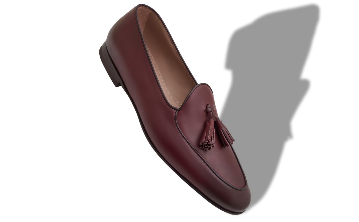 Loafers in Pelle di Vitello Burgundy