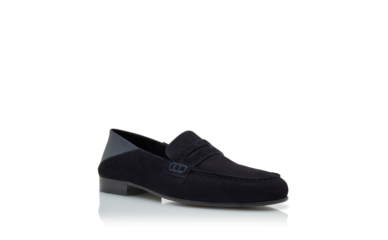 Loafer in camoscio blu navy