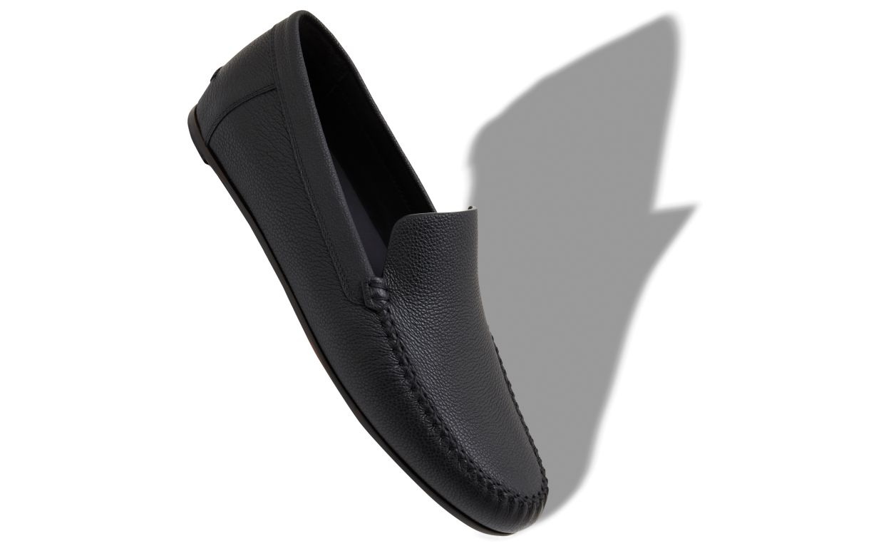 Pantofole in pelle di vitello nera