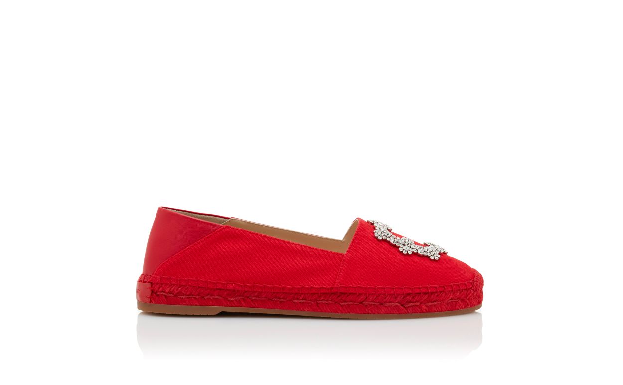 Espadrilles in cotone rosso