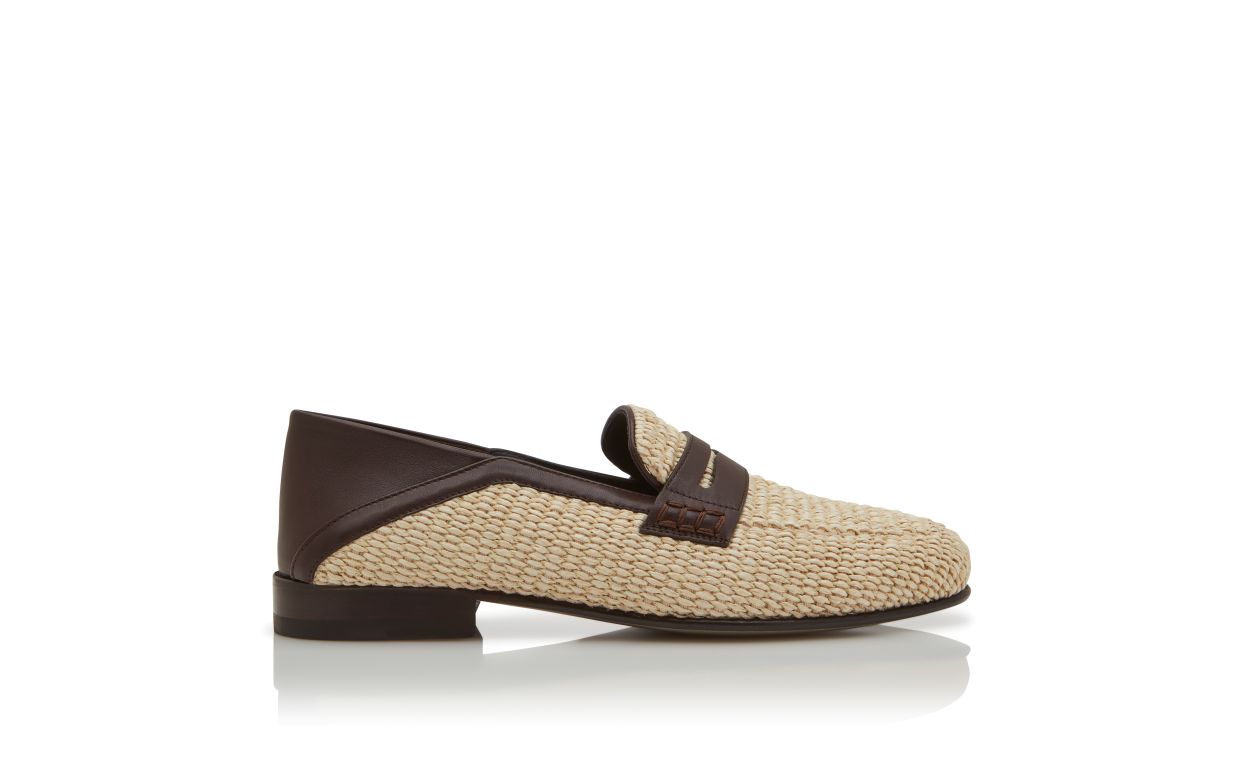 Mocassini Penny in Raffia Beige Chiaro