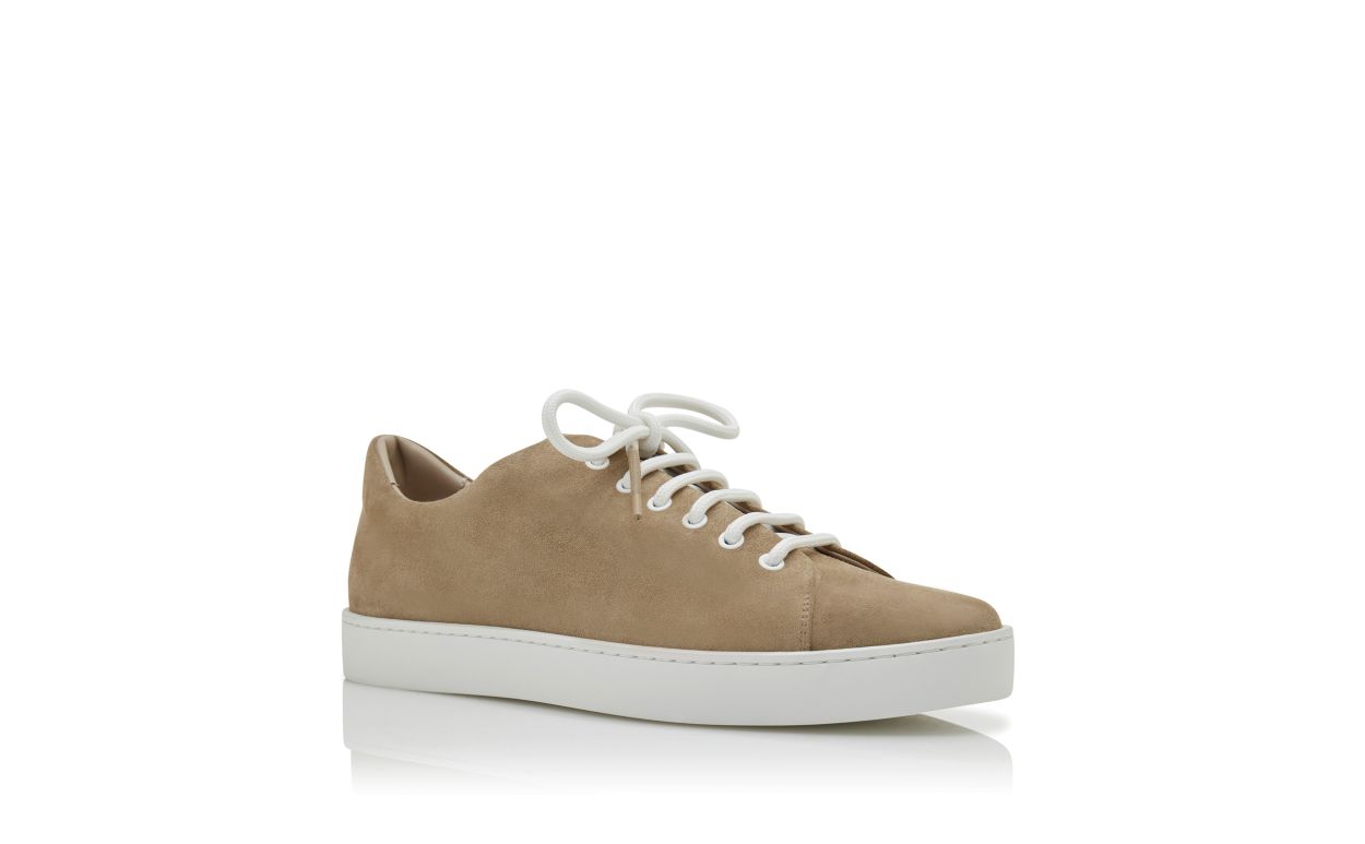 Sneakers Bassi in Suede Beige