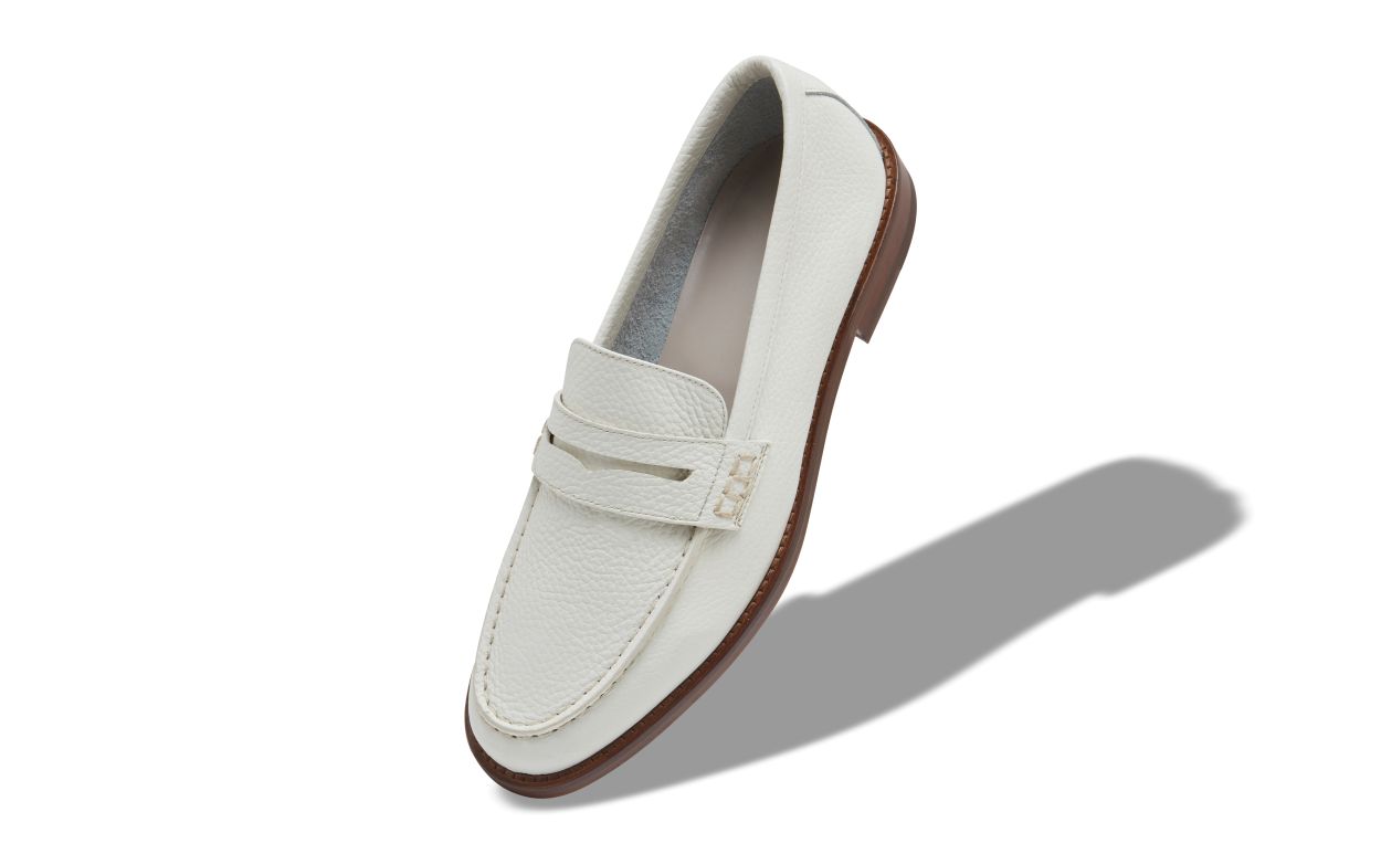 Penny Loafers in Pelle di Vitello Bianca
