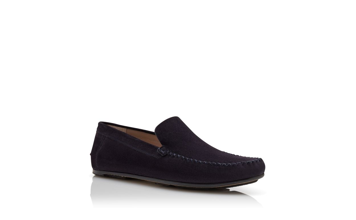 Pantofole in Suede Blu Notte