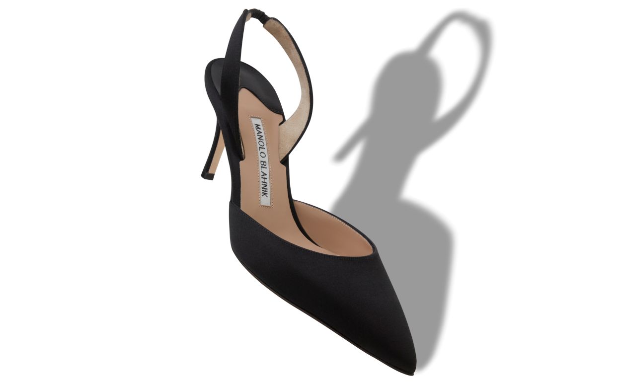 Pumps Slingback in Seta Nera