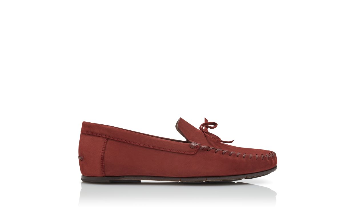 Scarpe da guida in pelle nubuck marrone