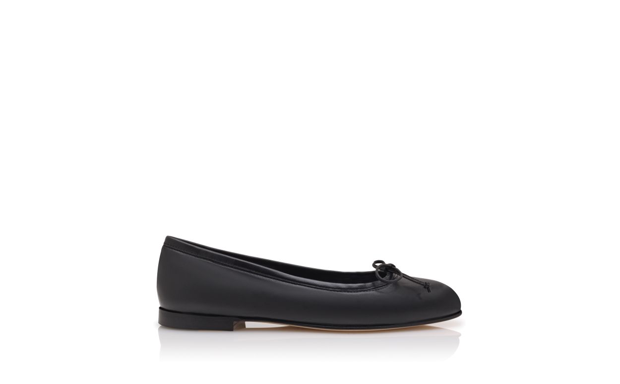 Pantofole Ballerina in Pelle Nappa Nero