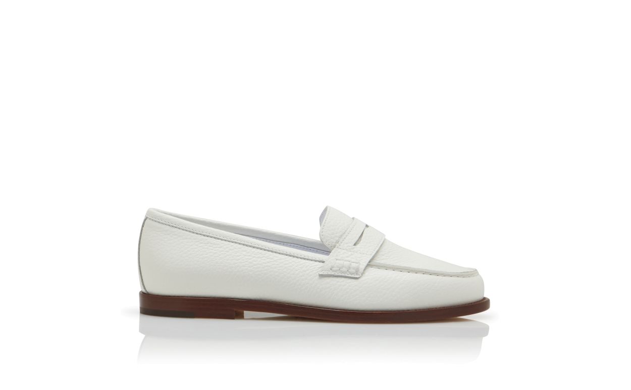 Penny Loafers in Pelle di Vitello Bianca