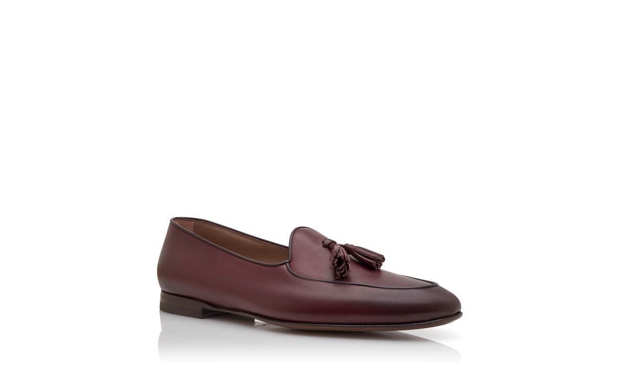 Loafers in Pelle di Vitello Burgundy