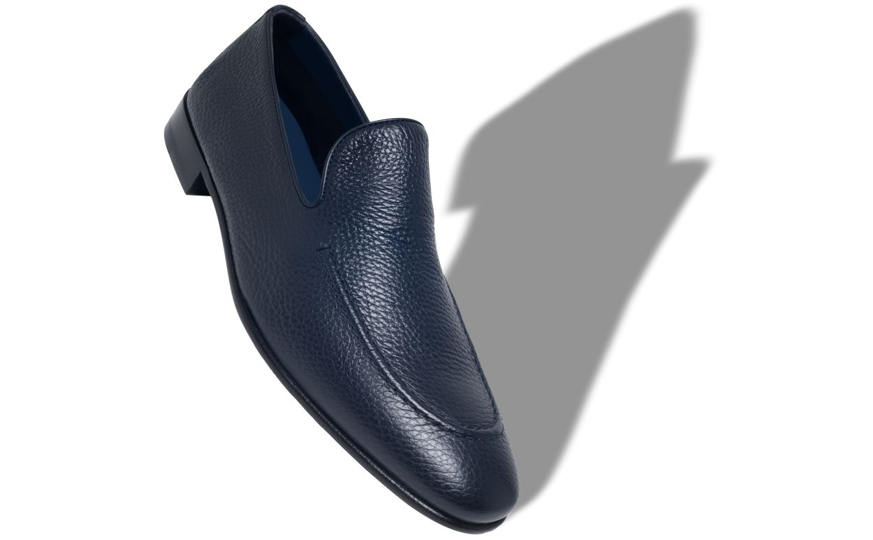 Loafers in pelle di vitello blu navy