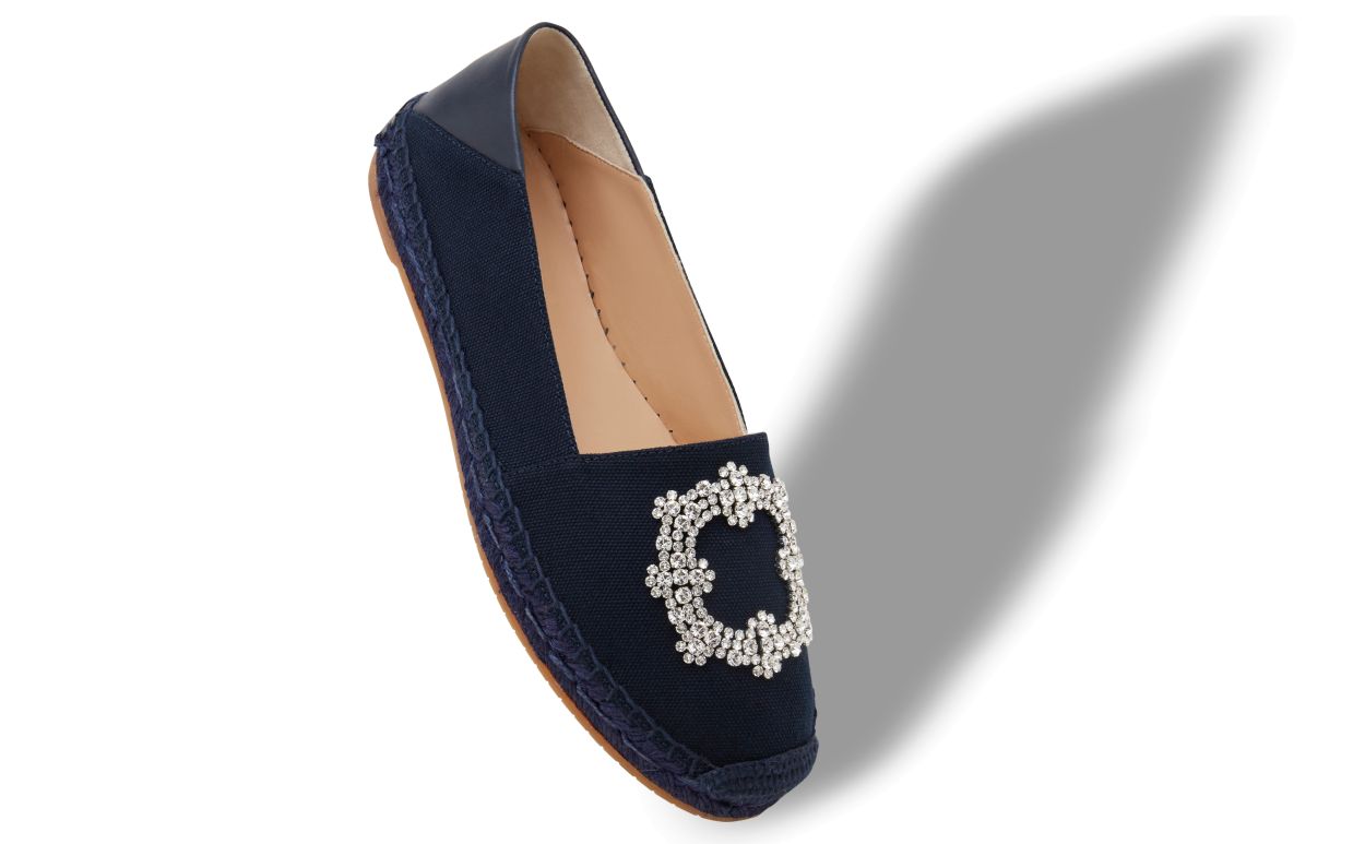 Espadrilles in cotone blu navy