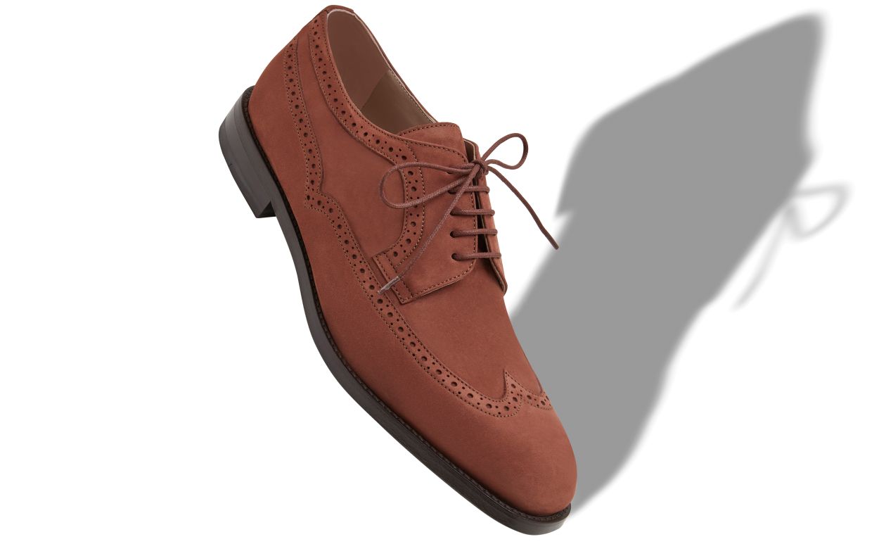 Oxford in Suede Marrone con Allacciatura