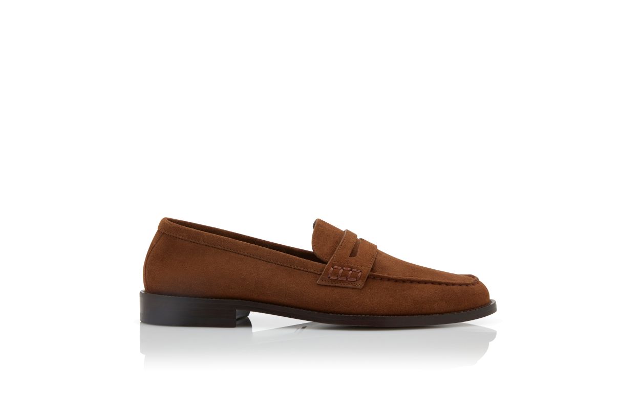Mocassini Penny in Suede Marrone Scuro