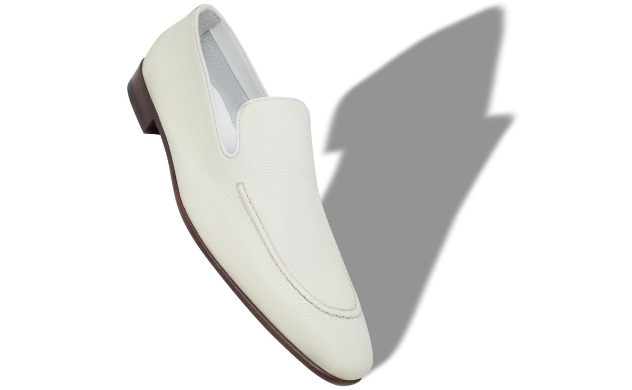 Loafers in pelle di vitello bianca