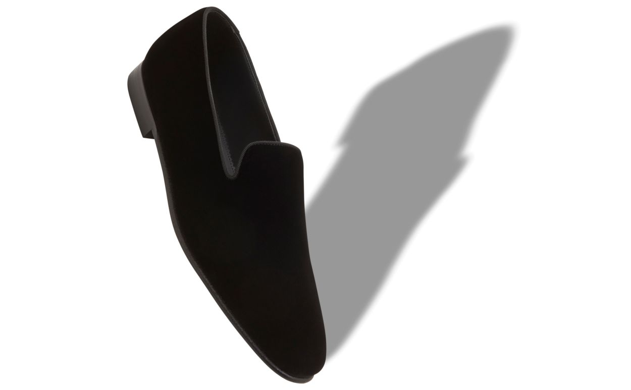Loafers in velluto nero