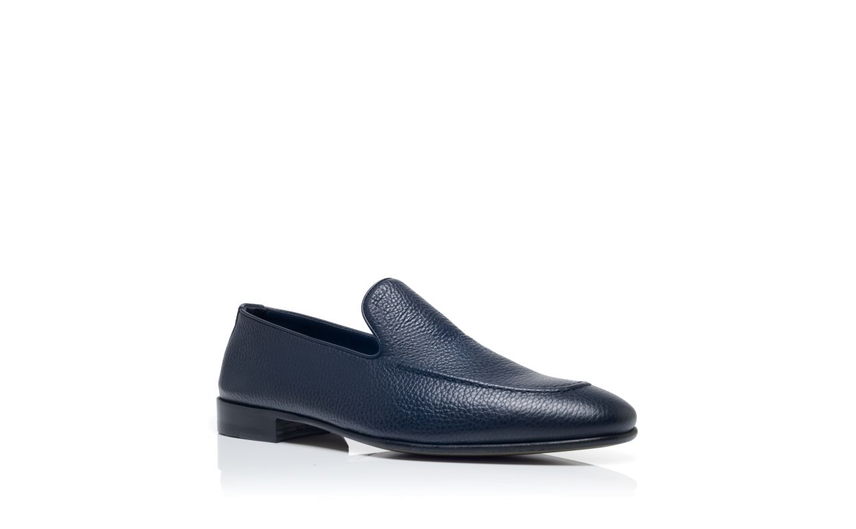 Loafers in pelle di vitello blu navy