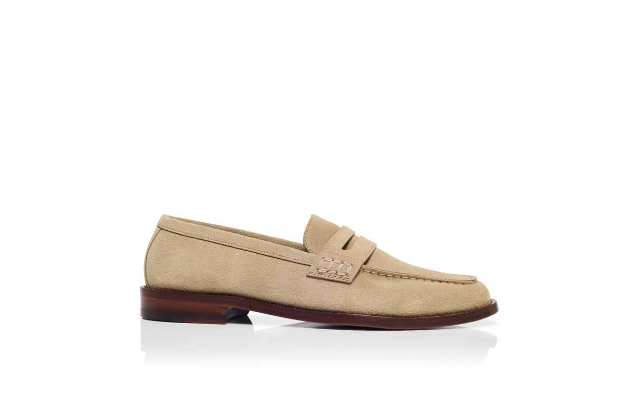 Mocassini Penny in Suede Beige
