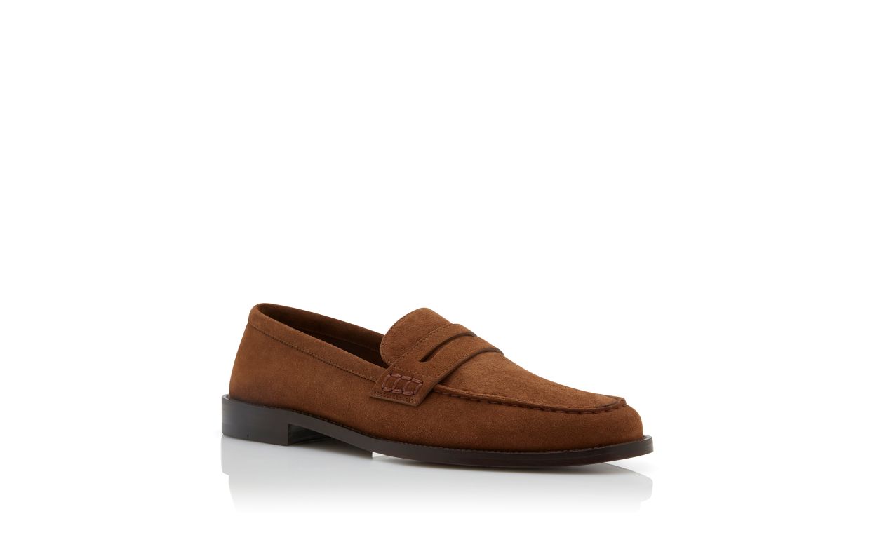 Mocassini Penny in Suede Marrone Scuro