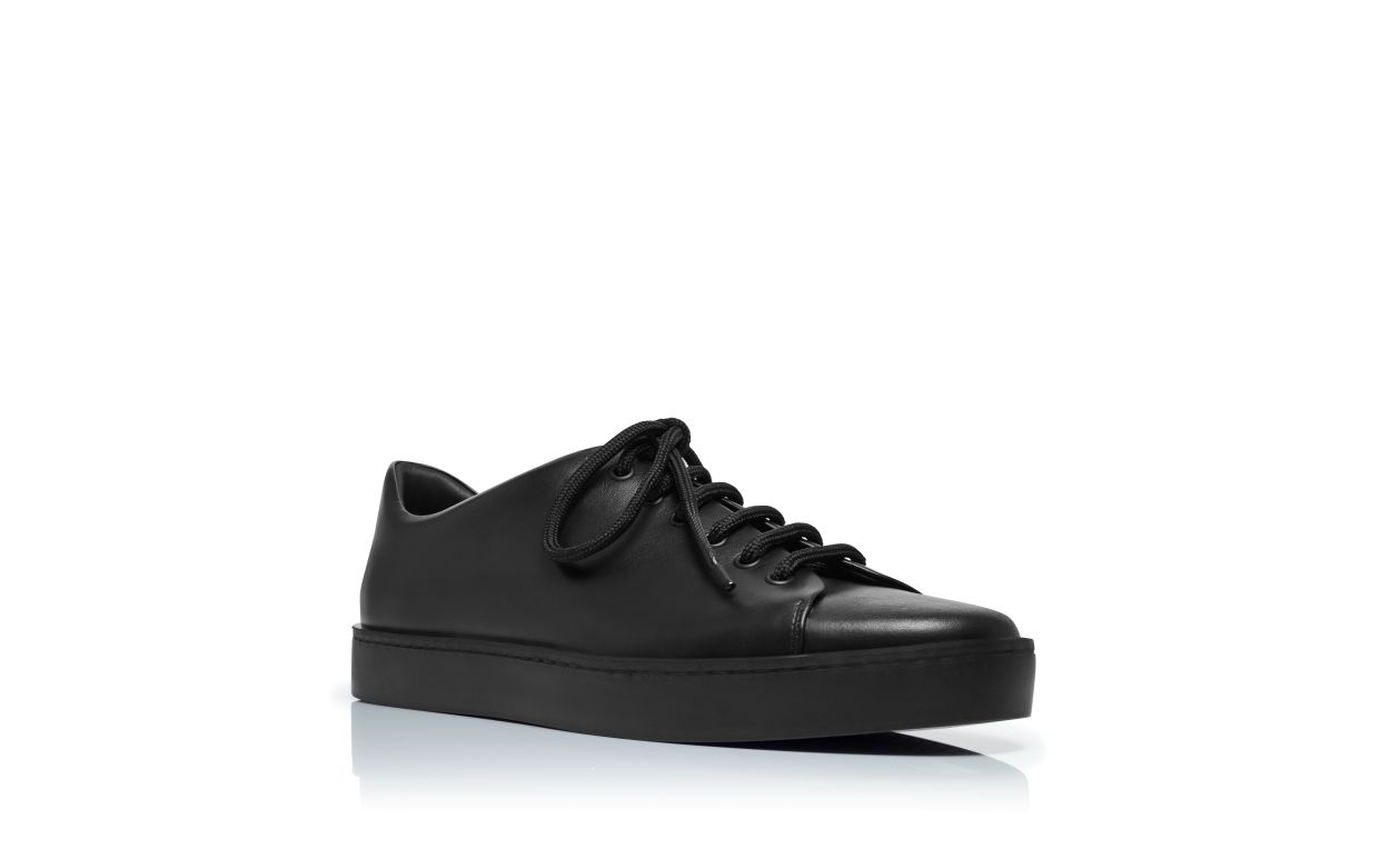 Sneakers in pelle di vitello nera