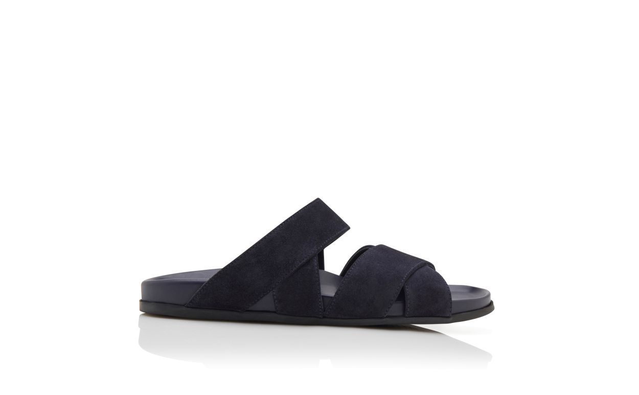 Sandali in Suede Blu Navy