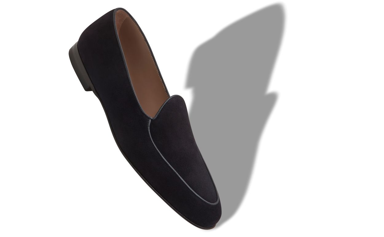 Loafers in Suede Blu Navy