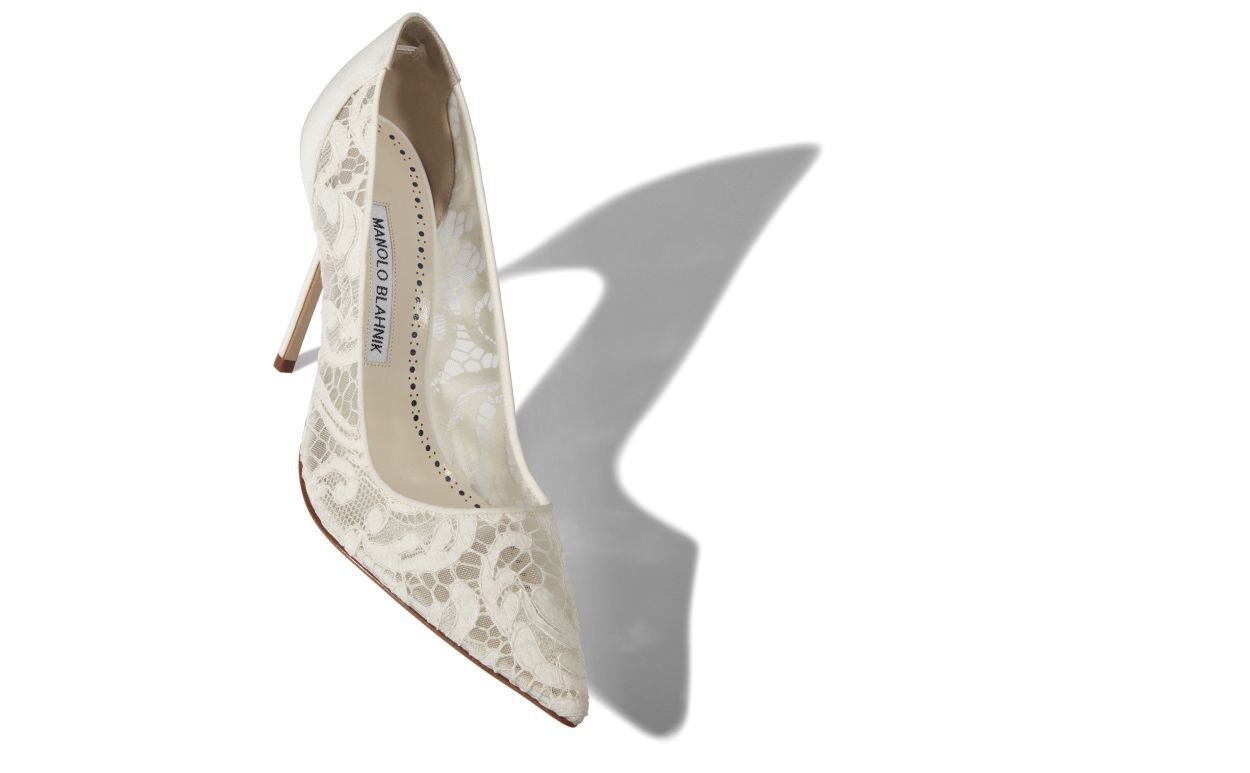 Pumps Punta in Pizzo Bianco