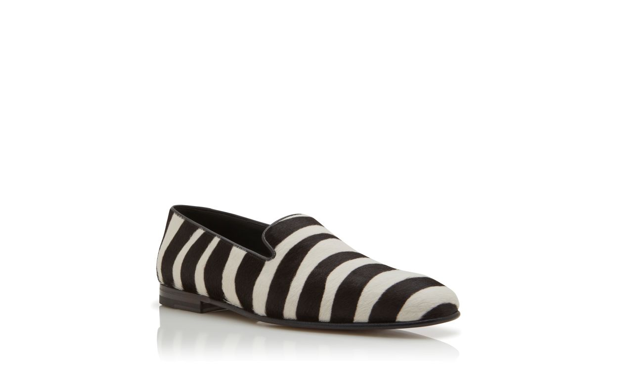 Loafers in Pelle di Vitello con Stampa Zebra
