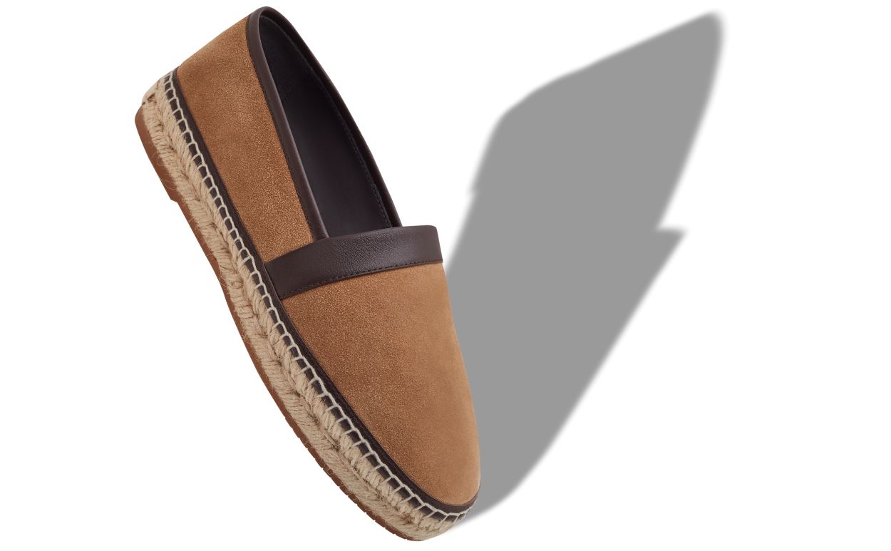 Espadrilles in Suede di Vitello Marrone