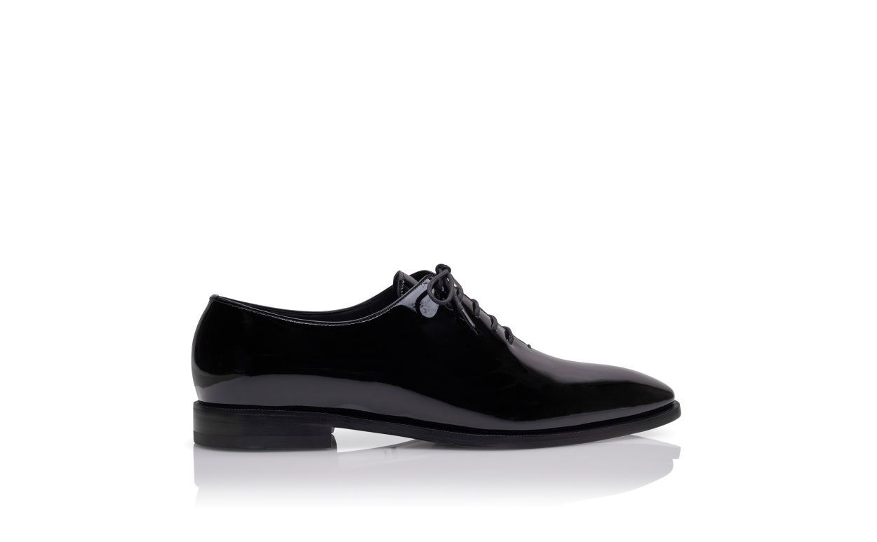 Scarpe in pelle di vitello nera con lacci