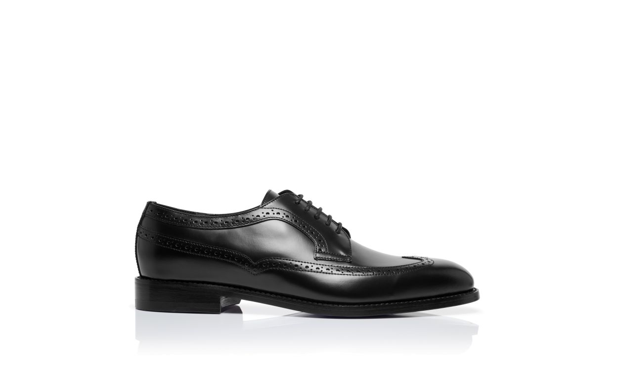 Oxford in pelle di vitello nera con lacci