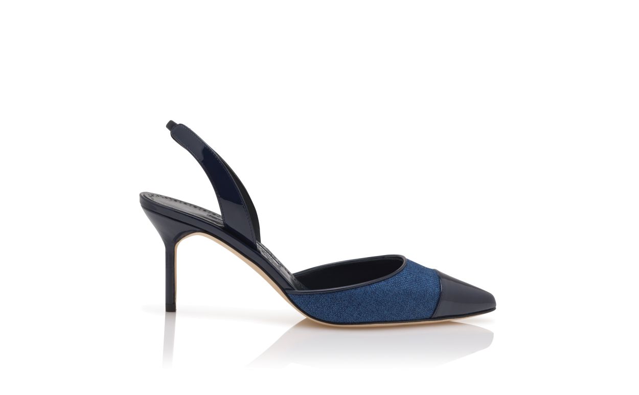 Pumps a spillo navy in lino