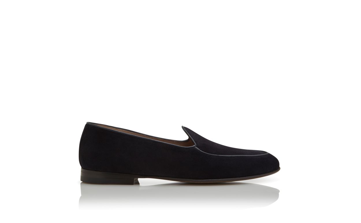 Loafers in Suede Blu Navy