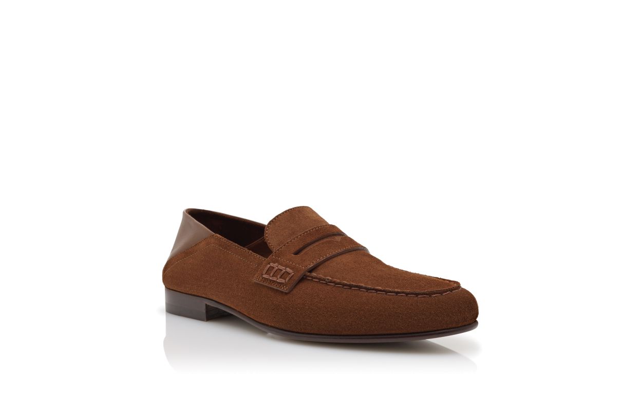 Mocassini Penny in Suede Marrone