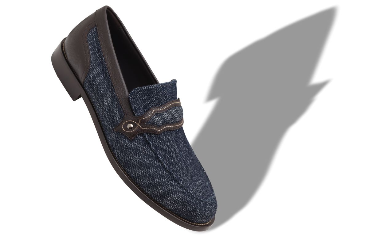 Loafers in Denim Blu