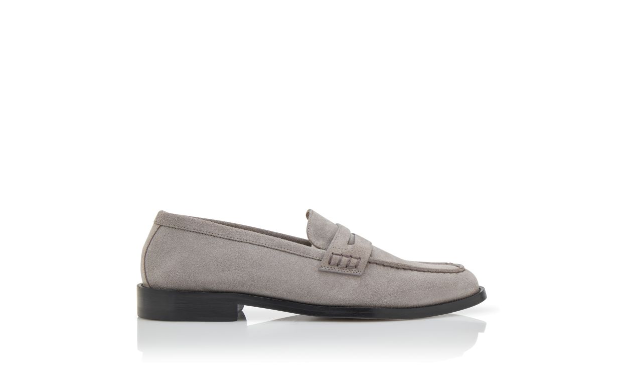 Mocassini Penny in Suede Grigio