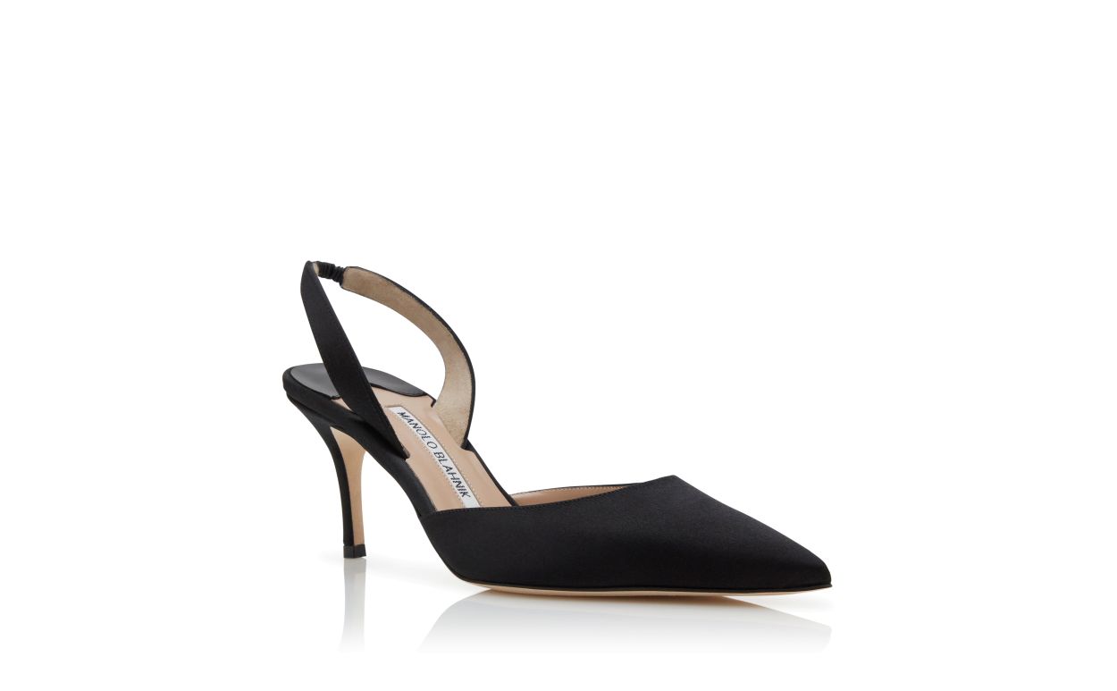 Pumps Slingback in Seta Nera