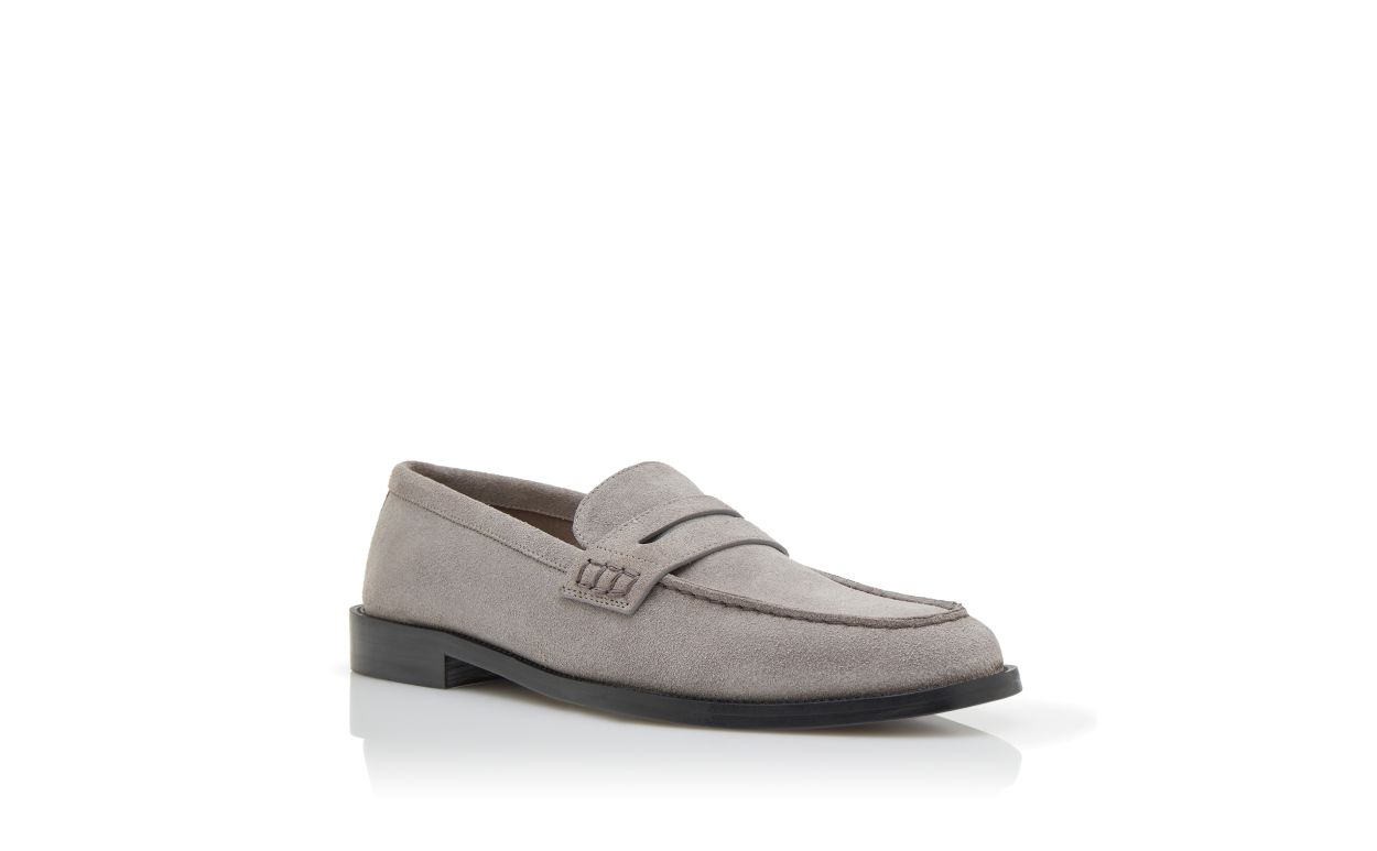 Mocassini Penny in Suede Grigio